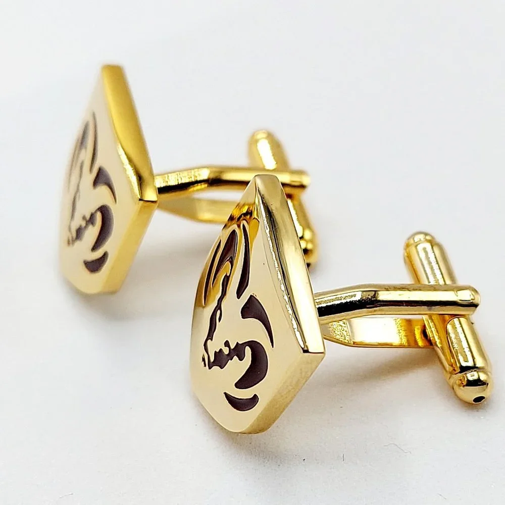 Dodge Ram Truck SUV Car Gold & Red Enamel Cufflinks Link  Shirt Jewelry Wedding - Picture 4 of 8